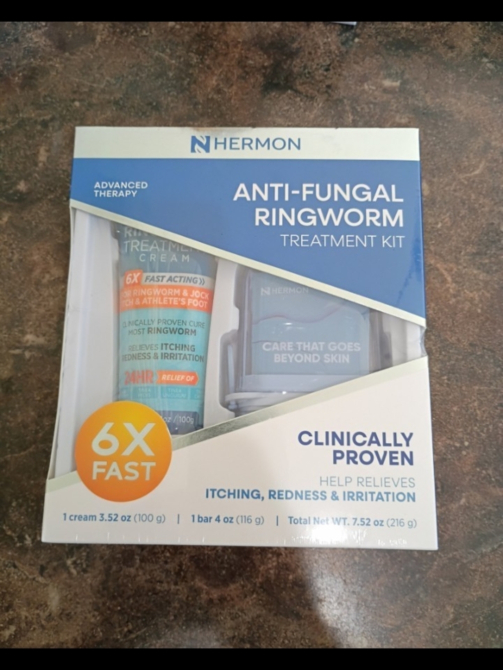 Hermon Ringworm Treatment Antifungal Kit for Humans 2 steps medication